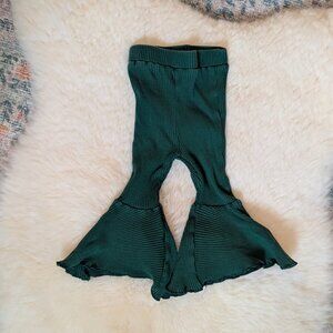 Set Of 2 - Baby Bell Bottom Pants – Blue & Green, Size 3-6 Months (Never Worn)